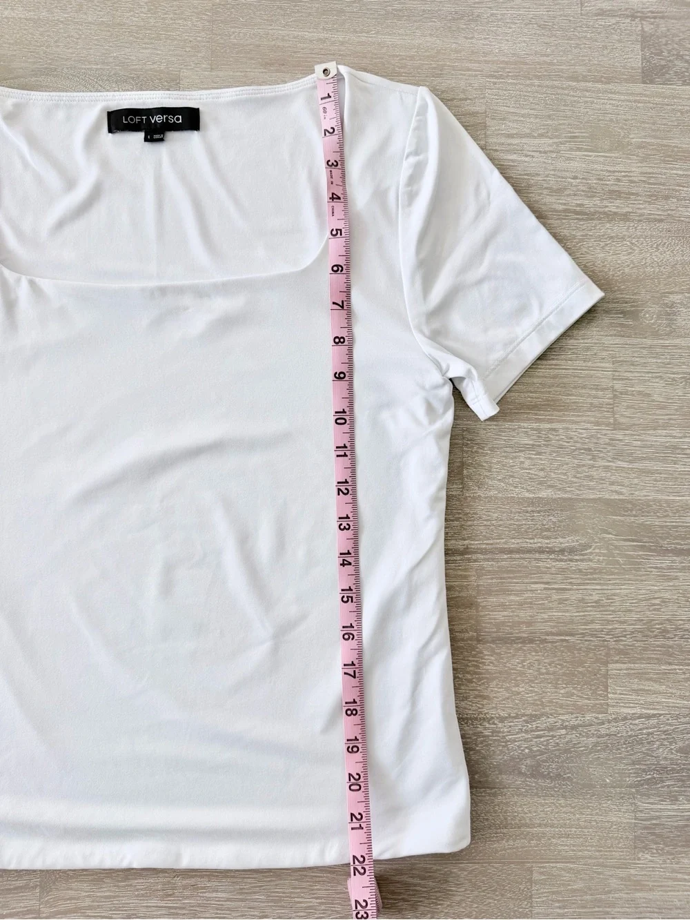 LOFT Versa White Square Neck Stretch Top | Size Large | NWOT - Picture 8 of 8